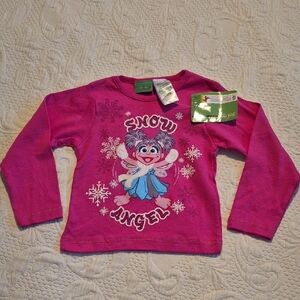 Sesame Street Abby Cadabby girls 3T long sleeve shirt, Snow Angel 2007 NWT